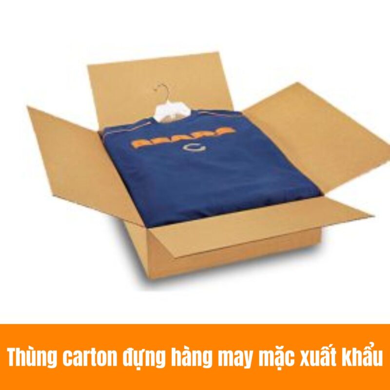 Thùng carton đựng hàng may mặc xuất khẩu