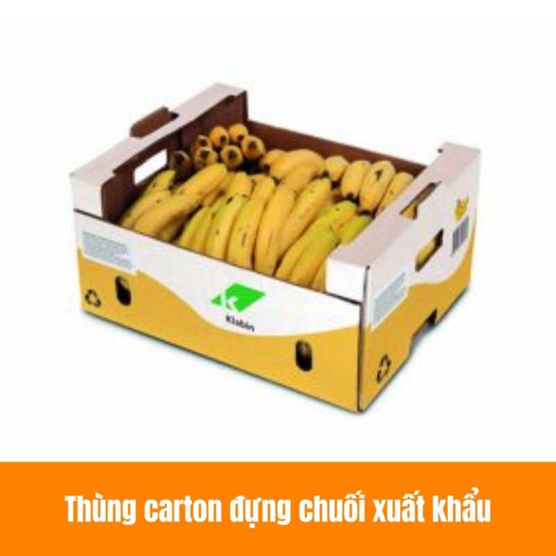 Thùng carton đựng chuối xuất khẩu