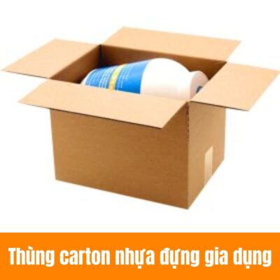 thùng carton đựng nhựa gia dụng