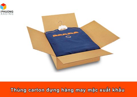 Thùng carton đựng hàng may mặc xuất khẩu