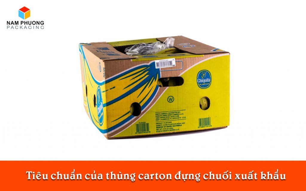 Tiêu chuẩn của thùng carton đựng chuối xuất khẩu