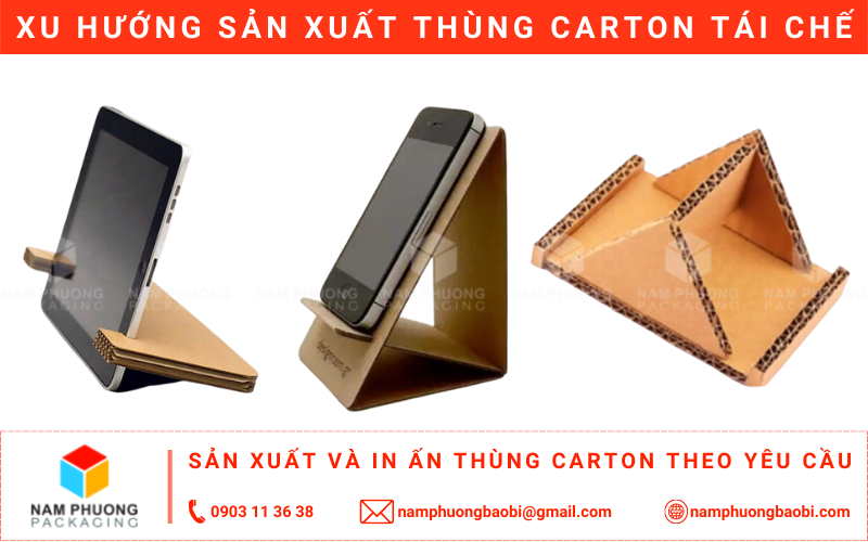 làm giá đỡ điện thoại bằng carton 