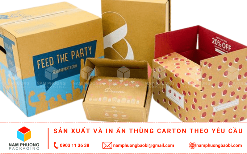 thùng carton 3 lớp in Flexo Process giá rẻ tại quận 5